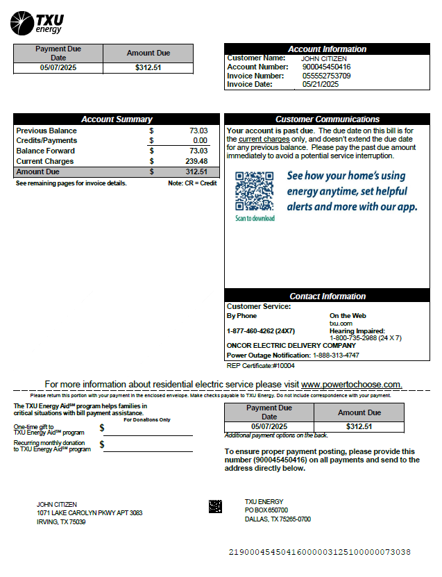  Minol USA business utility bill 